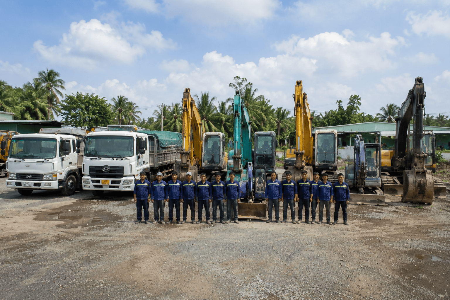 Đội xe vận tải cơ giới tại miền tây